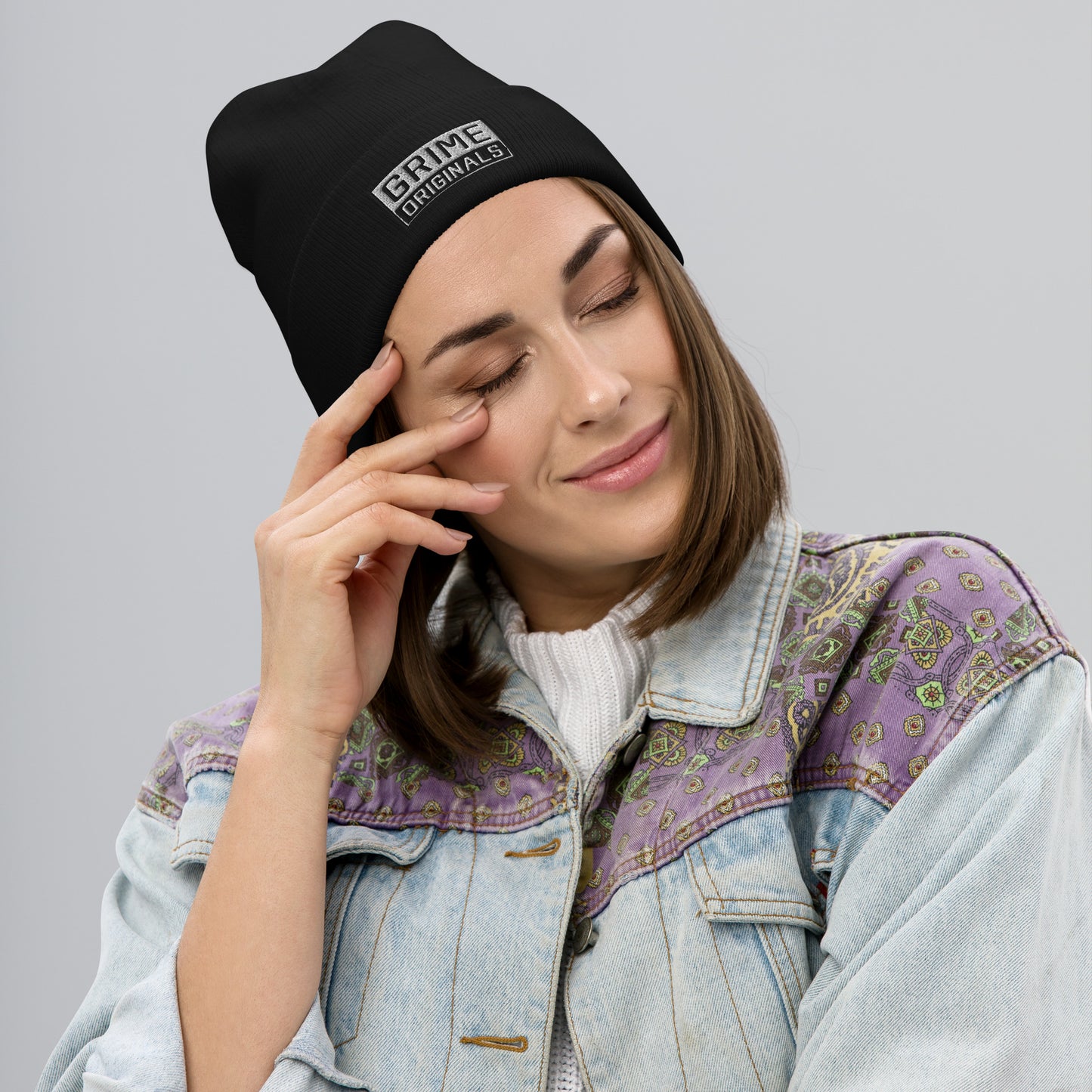 Big Box Embroidered Beanie