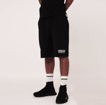 Big Box Embroidered Black Shorts