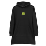 G.O Crown (Front & Back) Hoodie dress (Black/Neon Green)