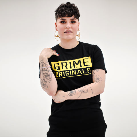 Big Box unisex T Shirt (Black/Yellow)
