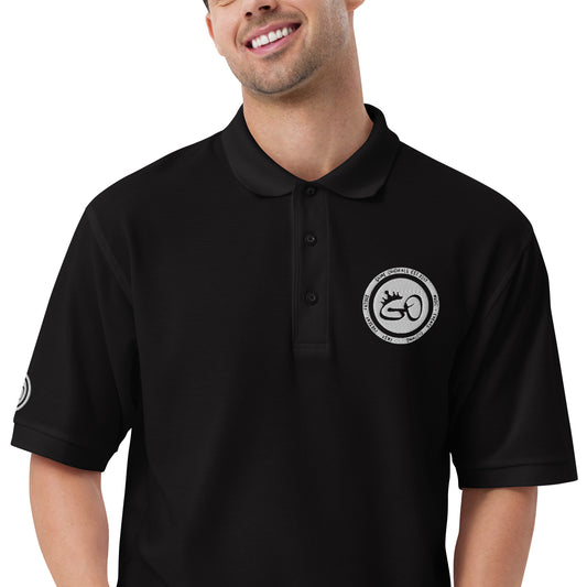 GO Crown Men's Premium Polo (Black/White)